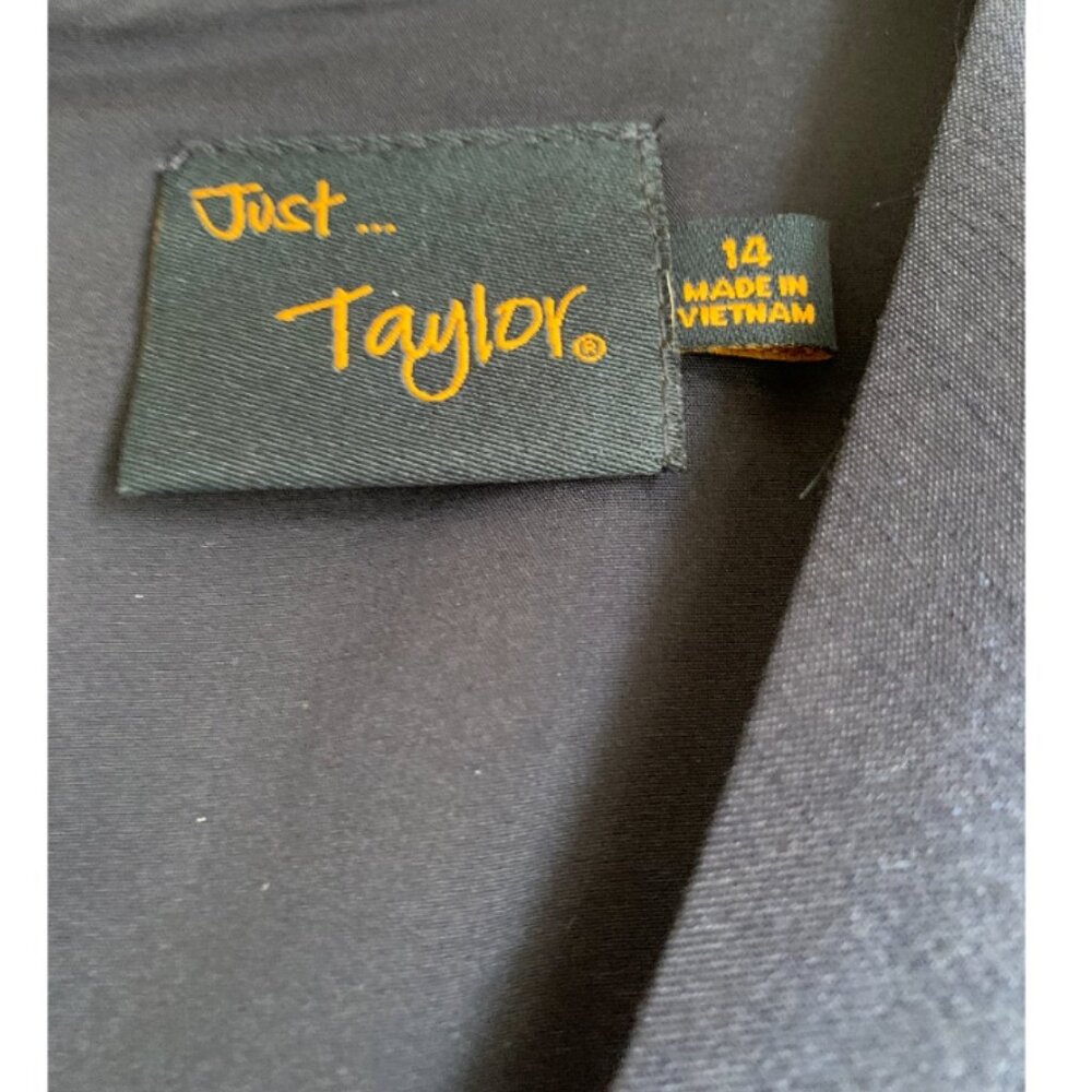 NWT Just Taylor Women's Navy Blue Jewel Surplice Cocktail Dress Sz 14 - Picture 8 of 9